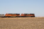BNSF 6121 & 9175 push an empty coal train west